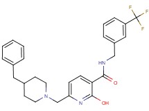 6-[(4-benzyl-1-piperidinyl)methyl]-2-hydroxy-N-[3-(trifluoromethyl)benzyl]nicotinamide