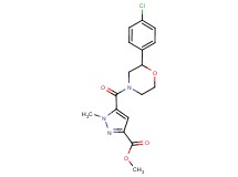 methyl 5-{[2-(4-chlorophenyl)morpholin-4-yl]carbonyl}-1-methyl-1H-pyrazole-3-carboxylate