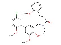 7-(5-chloro-2-methoxyphenyl)-9-methoxy-4-[3-(2-methoxyphenyl)propanoyl]-2,3,4,5-tetrahydro-1,4-benzoxazepine