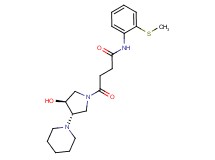 4-[(3S*,4S*)-3-hydroxy-4-piperidin-1-ylpyrrolidin-1-yl]-N-[2-(methylthio)phenyl]-4-oxobutanamide