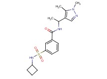 3-[(cyclobutylamino)sulfonyl]-N-[1-(1,5-dimethyl-1H-pyrazol-4-yl)ethyl]benzamide