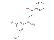 3-[[6-(aminomethyl)-2-methylpyrimidin-4-yl](methyl)amino]-1-phenylpropan-1-ol
