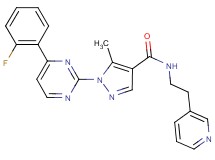 1-[4-(2-fluorophenyl)-2-pyrimidinyl]-5-methyl-N-[2-(3-pyridinyl)ethyl]-1H-pyrazole-4-carboxamide