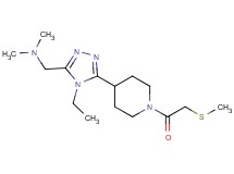 1-(4-ethyl-5-{1-[(methylthio)acetyl]piperidin-4-yl}-4H-1,2,4-triazol-3-yl)-N,N-dimethylmethanamine