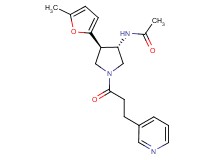 N-{(3S*,4R*)-4-(5-methyl-2-furyl)-1-[3-(3-pyridinyl)propanoyl]-3-pyrrolidinyl}acetamide