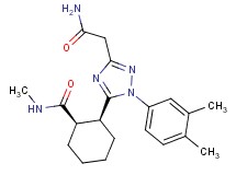 (1R*,2S*)-2-[3-(2-amino-2-oxoethyl)-1-(3,4-dimethylphenyl)-1H-1,2,4-triazol-5-yl]-N-methylcyclohexanecarboxamide