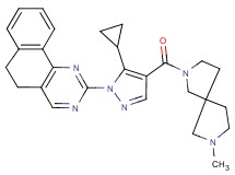 2-{5-cyclopropyl-4-[(7-methyl-2,7-diazaspiro[4.4]non-2-yl)carbonyl]-1H-pyrazol-1-yl}-5,6-dihydrobenzo[h]quinazoline