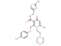6-methyl-2-[(4-methylphenoxy)methyl]-N-[(2-methyl-1,3-thiazol-4-yl)methyl]-1-[2-(4-morpholinyl)ethyl]-4-oxo-1,4-dihydro-3-pyridinecarboxamide