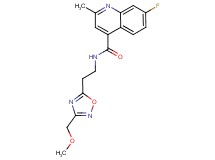 7-fluoro-N-{2-[3-(methoxymethyl)-1,2,4-oxadiazol-5-yl]ethyl}-2-methyl-4-quinolinecarboxamide