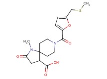 1-methyl-8-{5-[(methylthio)methyl]-2-furoyl}-2-oxo-1,8-diazaspiro[4.5]decane-4-carboxylic acid