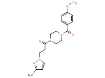 1-(4-methoxybenzoyl)-4-[3-(3-methyl-1H-pyrazol-1-yl)propanoyl]piperazine