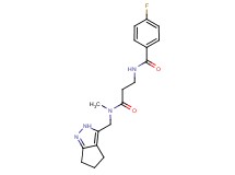 4-fluoro-N-{3-[methyl(2,4,5,6-tetrahydrocyclopenta[c]pyrazol-3-ylmethyl)amino]-3-oxopropyl}benzamide