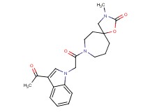 8-[(3-acetyl-1H-indol-1-yl)acetyl]-3-methyl-1-oxa-3,8-diazaspiro[4.6]undecan-2-one