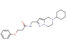 N-[(5-cyclohexyl-4,5,6,7-tetrahydropyrazolo[1,5-a]pyrazin-2-yl)methyl]-3-phenoxypropanamide