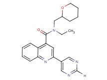 N-ethyl-2-pyrimidin-5-yl-N-(tetrahydro-2H-pyran-2-ylmethyl)quinoline-4-carboxamide