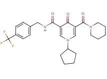 1-cyclopentyl-4-oxo-5-(1-piperidinylcarbonyl)-N-[4-(trifluoromethyl)benzyl]-1,4-dihydro-3-pyridinecarboxamide