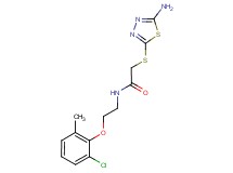 2-[(5-amino-1,3,4-thiadiazol-2-yl)thio]-N-[2-(2-chloro-6-methylphenoxy)ethyl]acetamide