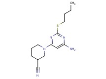 1-[6-amino-2-(butylthio)pyrimidin-4-yl]piperidine-3-carbonitrile