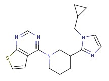 4-{3-[1-(cyclopropylmethyl)-1H-imidazol-2-yl]-1-piperidinyl}thieno[2,3-d]pyrimidine