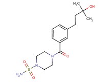 4-[3-(3-hydroxy-3-methylbutyl)benzoyl]-1-piperazinesulfonamide