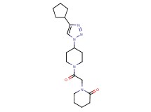 1-{2-[4-(4-cyclopentyl-1H-1,2,3-triazol-1-yl)piperidin-1-yl]-2-oxoethyl}piperidin-2-one