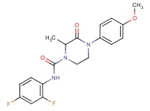 N-(2,4-difluorophenyl)-4-(4-methoxyphenyl)-2-methyl-3-oxo-1-piperazinecarboxamide