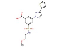 3-{[(2-methoxyethyl)amino]sulfonyl}-5-[3-(2-thienyl)-1H-pyrazol-1-yl]benzoic acid