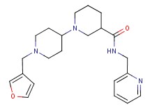 1'-(3-furylmethyl)-N-(2-pyridinylmethyl)-1,4'-bipiperidine-3-carboxamide