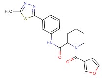 1-(3-furoyl)-N-[3-(5-methyl-1,3,4-thiadiazol-2-yl)phenyl]-2-piperidinecarboxamide