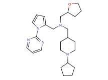 1-(1-cyclopentyl-4-piperidinyl)-N-{[1-(2-pyrimidinyl)-1H-pyrrol-2-yl]methyl}-N-(tetrahydro-2-furanylmethyl)methanamine