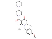 3-(1,4'-bipiperidin-1'-ylcarbonyl)-2-ethyl-1-(4-methoxybenzyl)-6-methyl-4(1H)-pyridinone