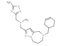 1-[5-(3-cyclohexen-1-ylmethyl)-5,6,7,8-tetrahydro-4H-pyrazolo[1,5-a][1,4]diazepin-2-yl]-N-methyl-N-[(5-methyl-1,2,4-oxadiazol-3-yl)methyl]methanamine