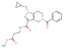 methyl N-{[5-benzoyl-1-(cyclopropylmethyl)-4,5,6,7-tetrahydro-1H-pyrazolo[4,3-c]pyridin-3-yl]carbonyl}-beta-alaninate