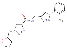 N-{[1-(2-methylphenyl)-1H-pyrazol-4-yl]methyl}-1-(tetrahydro-2-furanylmethyl)-1H-1,2,3-triazole-4-carboxamide
