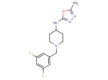 1-(3,5-difluorobenzyl)-N-(5-methyl-1,3,4-oxadiazol-2-yl)piperidin-4-amine