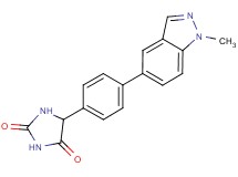 5-[4-(1-methyl-1H-indazol-5-yl)phenyl]imidazolidine-2,4-dione