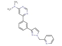 N,N-dimethyl-6-{3-[1-(2-pyridinylmethyl)-1H-pyrazol-3-yl]phenyl}-4-pyrimidinamine