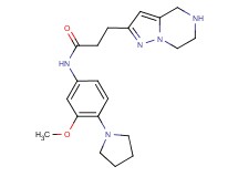 N-[3-methoxy-4-(1-pyrrolidinyl)phenyl]-3-(4,5,6,7-tetrahydropyrazolo[1,5-a]pyrazin-2-yl)propanamide dihydrochloride