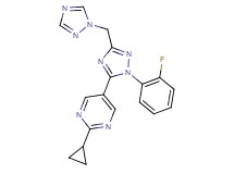 2-cyclopropyl-5-[1-(2-fluorophenyl)-3-(1H-1,2,4-triazol-1-ylmethyl)-1H-1,2,4-triazol-5-yl]pyrimidine
