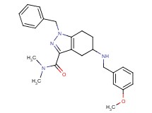 1-benzyl-5-[(3-methoxybenzyl)amino]-N,N-dimethyl-4,5,6,7-tetrahydro-1H-indazole-3-carboxamide
