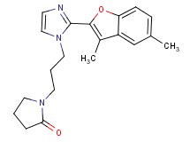 1-{3-[2-(3,5-dimethyl-1-benzofuran-2-yl)-1H-imidazol-1-yl]propyl}pyrrolidin-2-one