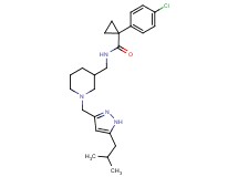 1-(4-chlorophenyl)-N-({1-[(5-isobutyl-1H-pyrazol-3-yl)methyl]-3-piperidinyl}methyl)cyclopropanecarboxamide