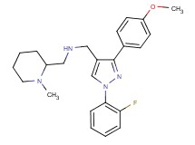1-[1-(2-fluorophenyl)-3-(4-methoxyphenyl)-1H-pyrazol-4-yl]-N-[(1-methyl-2-piperidinyl)methyl]methanamine