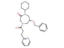 6-(benzyloxy)-1-cyclohexyl-4-[3-(2-pyridinyl)propanoyl]-1,4-diazepan-2-one