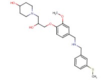1-{2-hydroxy-3-[2-methoxy-4-({[3-(methylthio)benzyl]amino}methyl)phenoxy]propyl}-4-piperidinol