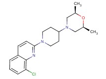 8-chloro-2-{4-[(2R*,6S*)-2,6-dimethyl-4-morpholinyl]-1-piperidinyl}quinoline