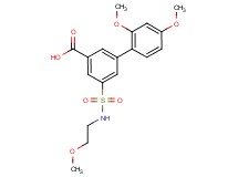 2',4'-dimethoxy-5-{[(2-methoxyethyl)amino]sulfonyl}biphenyl-3-carboxylic acid