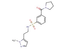 N-[2-(1-methyl-1H-pyrazol-5-yl)ethyl]-3-(pyrrolidin-1-ylcarbonyl)benzenesulfonamide