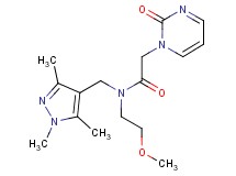 N-(2-methoxyethyl)-2-(2-oxopyrimidin-1(2H)-yl)-N-[(1,3,5-trimethyl-1H-pyrazol-4-yl)methyl]acetamide