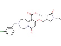 methyl 3-(3-chlorobenzyl)-9-[(1-methyl-5-oxo-3-pyrrolidinyl)methoxy]-7-oxo-1,2,3,4,5,7-hexahydropyrido[1,2-d][1,4]diazepine-10-carboxylate